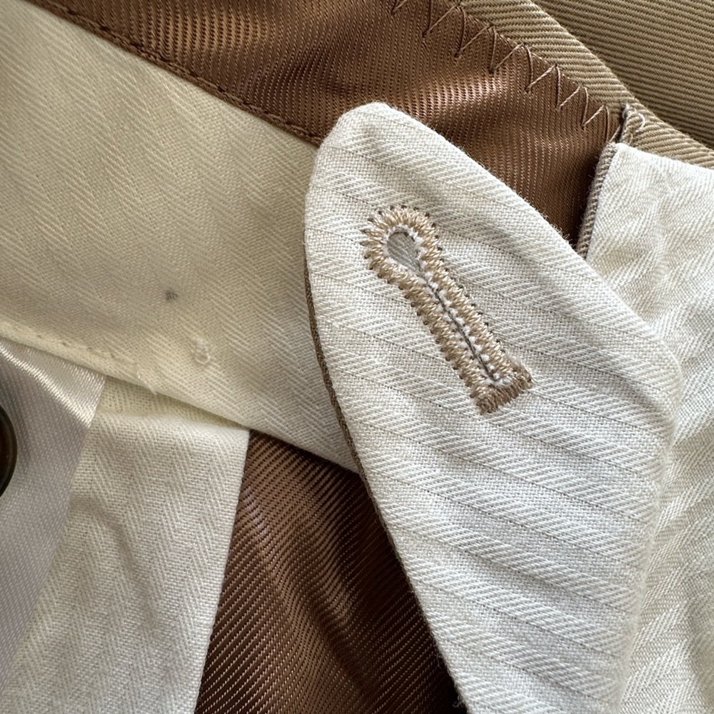 New J. Crew Ludlow Slim-fit suit pant in Italian chino Khaki Preppy Size 34x32 - Picture 9 of 9